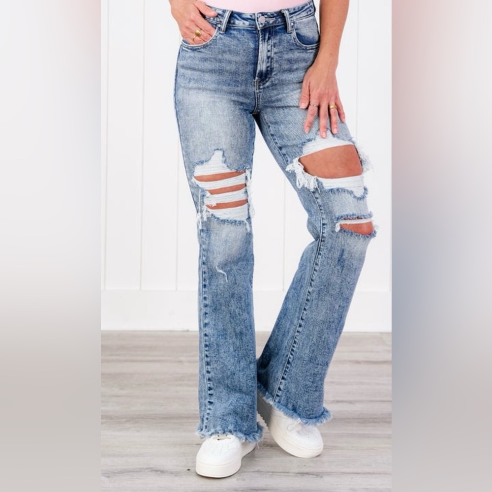 Risen High Rise Flares - 27”inseam